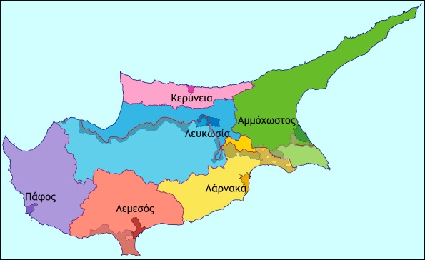 Map of Cyprus 1:175.000